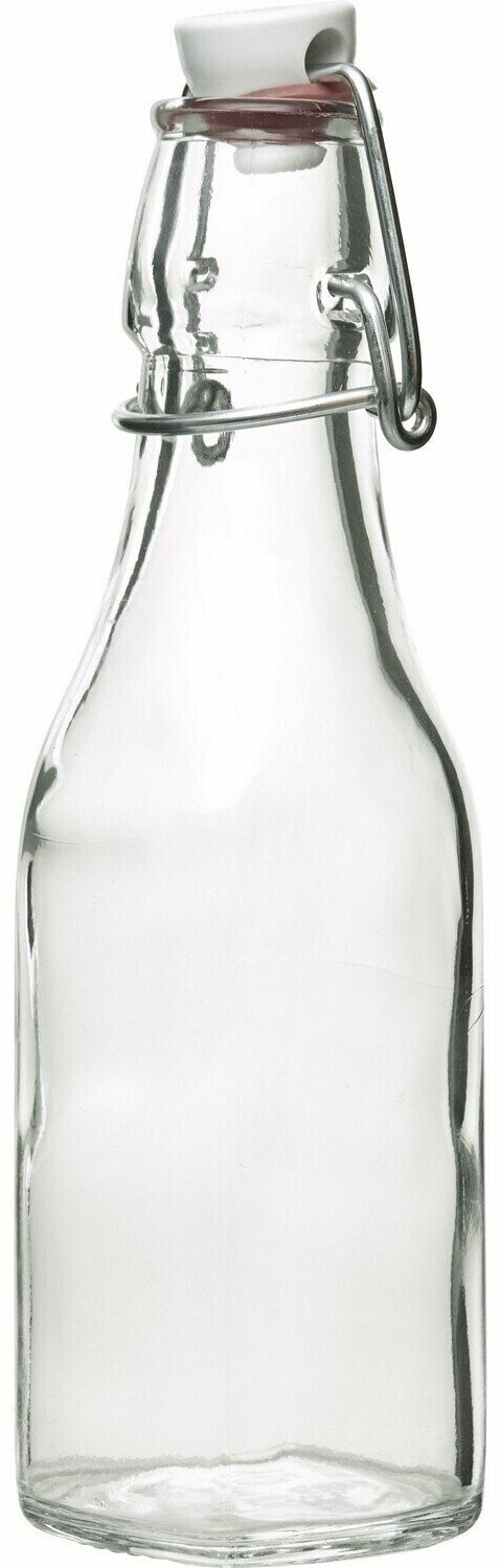 Бутылка с пробкой Bormioli Rocco Свинг 250мл, 50х64х192мм, прозрачное стекло