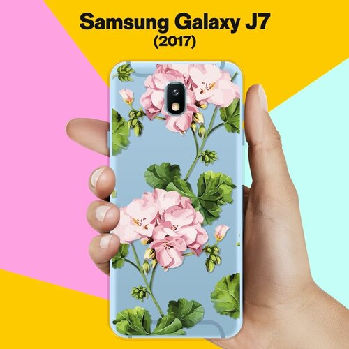 Силиконовый чехол на Samsung Galaxy J7 (2017) Пионы / для Самсунг Галакси Джей 7 2017 силиконовый чехол на samsung galaxy j7 2017 ракушки для самсунг галакси джей 7 2017