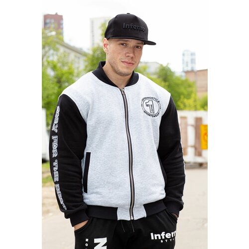 фото Толстовка бомбер серый 2xl 4622406623520