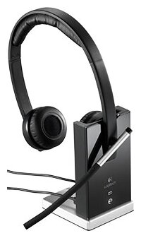 Беспроводная компьютерная гарнитура Logitech VC Wireless Headset Dual H820e, черный