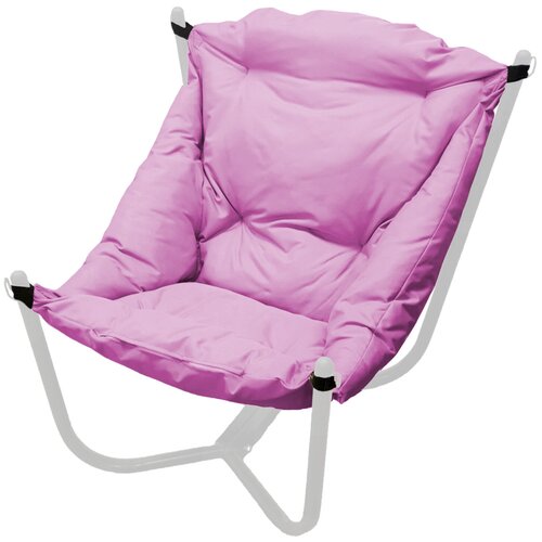 Кресло M-Group ЧИЛ белый 12360108, розовая подушка кресло