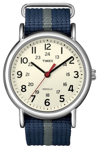 Наручные часы TIMEX Weekender T2N654, белый, серебряный