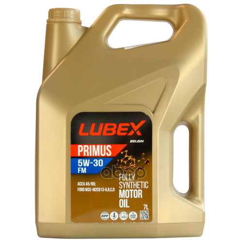 LUBEX L034-1315-0307 Масло моторное PRIMUS FM 5W-30 CF/SL A5/B5 (7л)