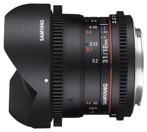Объектив Samyang 12mm T3.1 ED AS NCS VDSLR Fish-eye Canon EF