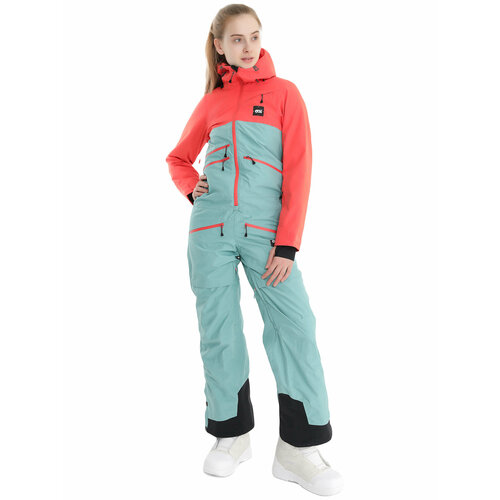 Комбинезон Picture Organic Xena для сноубординга, зимний, карманы, капюшон, водонепроницаемый, размер XS, голубой