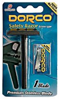 Т-образная бритва Dorco Safety Razor Econo Type сменные лезвия:2 шт.