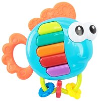 Прорезыватель-погремушка Happy Baby Piano Fish разноцветный