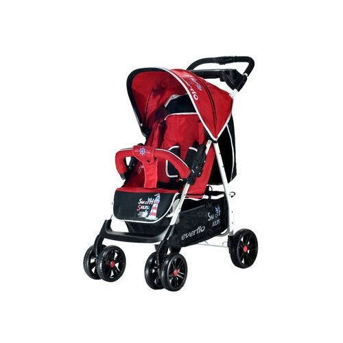 фото Прогулочная коляска everflo e-230 capitan красный/черный