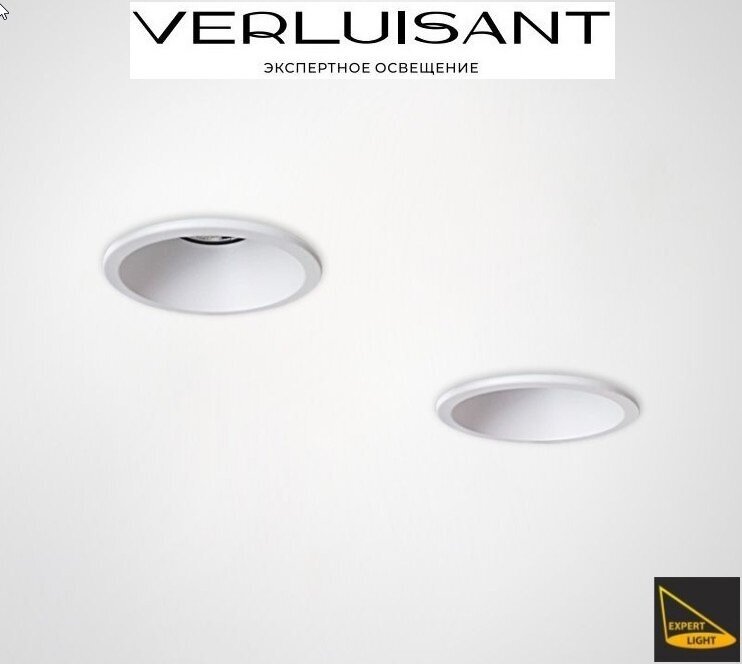 Встраиваемый светодиодный потолочный светильник точечный влагозащищенный экспертного уровня Verluisant Amphibie IP 44.