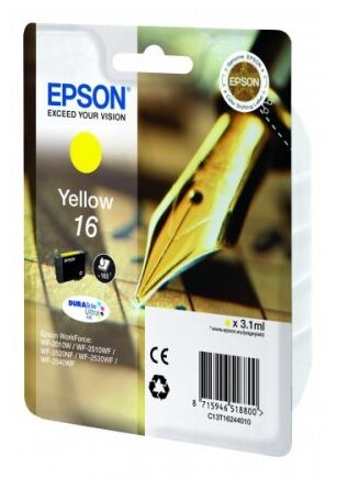 Картридж EPSON C13T16244010 для Epson WF-2010W желтый стандартный