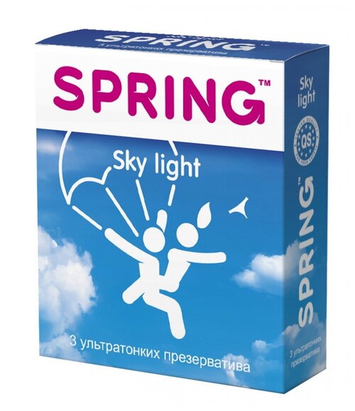 Ультратонкие презервативы SPRING Sky Light с ароматом ванили (3 шт)