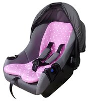 Матрас для автокресла PROTECTION BABY MINI Color розовый-горох