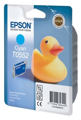 Картридж струйный Epson C13T05524010 голубой для Epson RX520/R240 C13T05524010