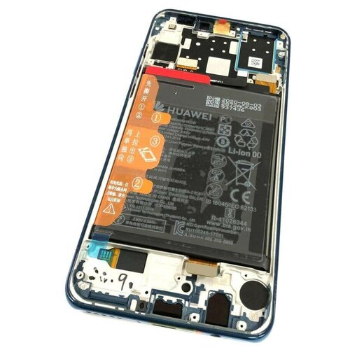 Дисплей в сборе с корпусом и аккумулятором для Huawei P30 Lite 48MP, Honor 20s, 20 Lite (Original) Синий
