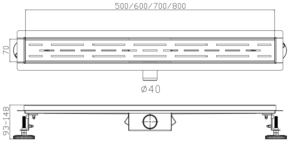 Трап для душа Haiba HB91600, сатин - фотография № 2