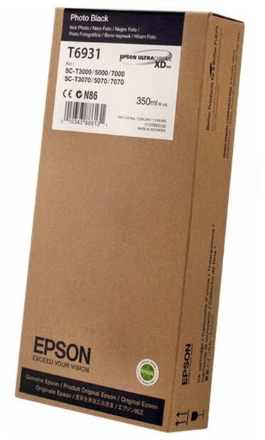 Epson C13T693100 для SC-T3000 T5000 T7000 UltraChrome XD Photo Black T693100 350 мл LFP