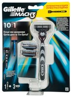 Бритвенный станок Gillette Mach 3 сменные лезвия: 3 шт.