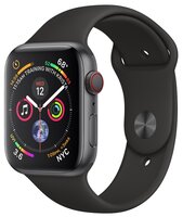 Часы Apple Watch Series 4 GPS + Cellular 40mm Aluminum Case with Sport Band серый космос/черный