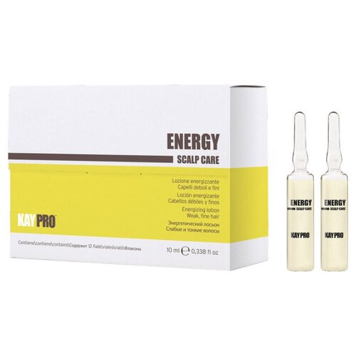фото KayPro Energy Scalp Care Лосьон в ампулах для волос и кожи головы против выпадения, 10 мл, 12 шт.