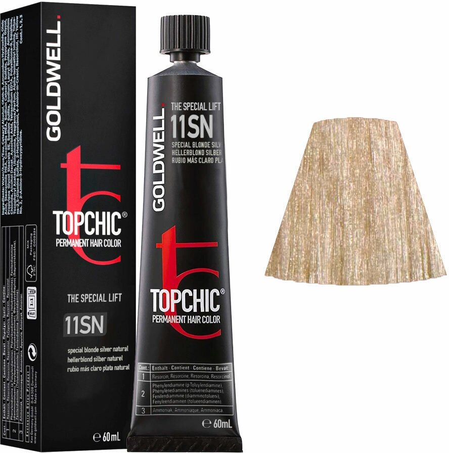 Goldwell Topchic - Краска для волос 11SN серебристо-натуральный блондин 60 мл