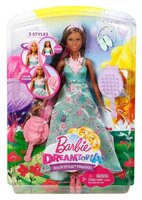 Кукла Barbie Принцесса с волшебными волосами Шатенка, 29 см, DWH43