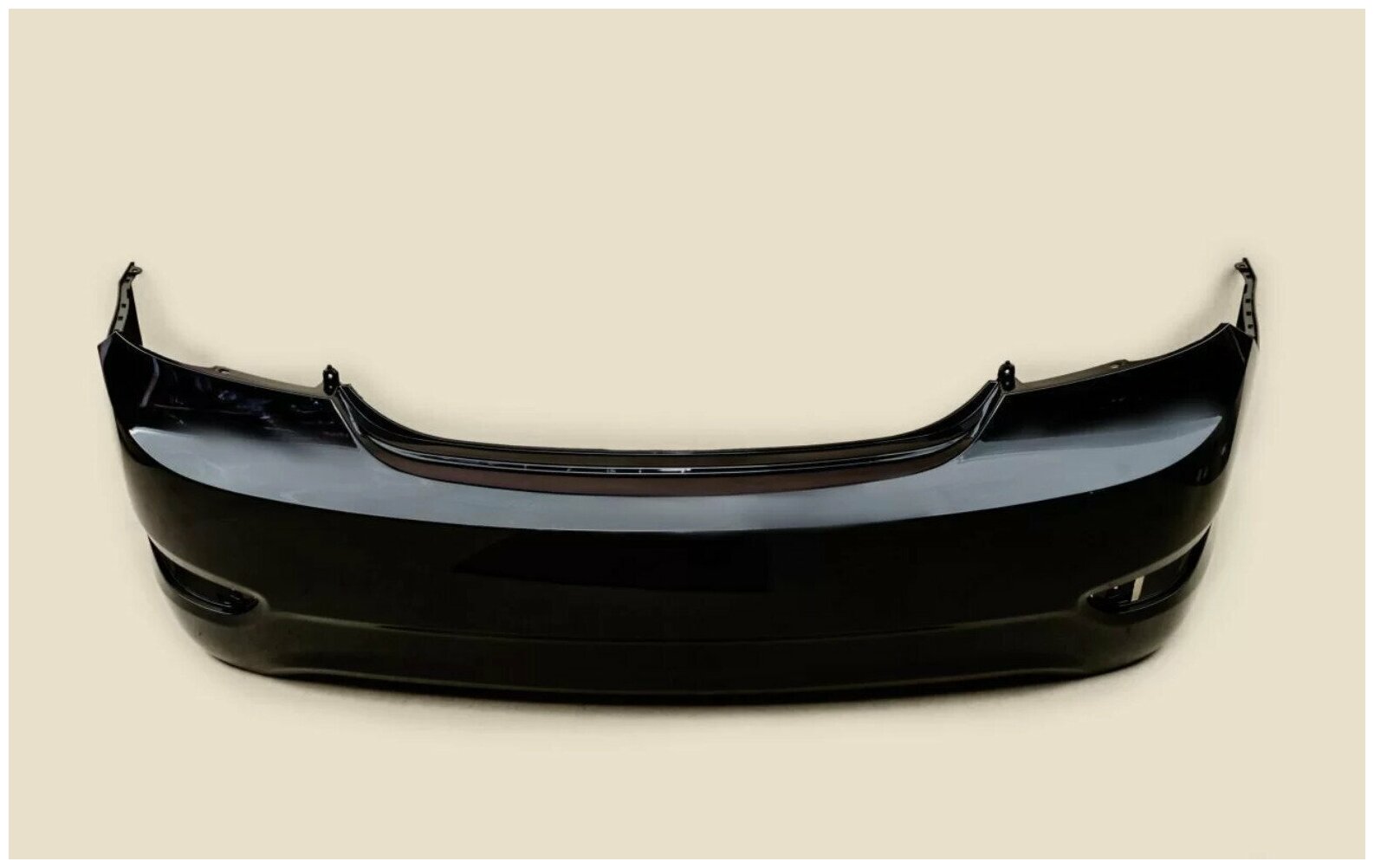 Бампер задний седан в цвет кузова Hyundai Solaris 1 Хендай Солярис (2010-2014) MZH - PHANTOM BLACK - Черный
