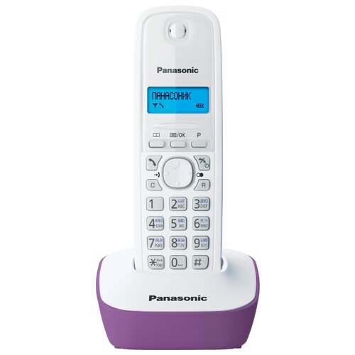 Радиотелефон Panasonic KX-TG1611 сиреневый радиотелефон dect panasonic kx tg1611ruw белый чёрный аон