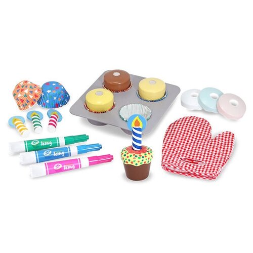 фото Набор продуктов с посудой melissa & doug bake & decorate cupcake set 4019