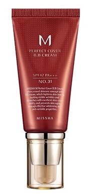 Missha BB  M Perfect Cover, SPF 42 PA+++, 50 , : 31 golden beige