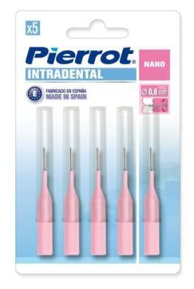 Межзубной ершик для брекетов и зубов Pierrot Nano Interdental (0.8mm), 5 штук