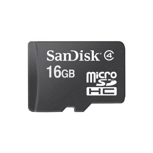 Карта памяти SanDisk microSDHC 16 ГБ Class 4, 1 шт., черный toshiba 4gb sd card sdhc class 4 flash memory card c4 p sdhc4g4 genuine high speed memory sd for digital cameras