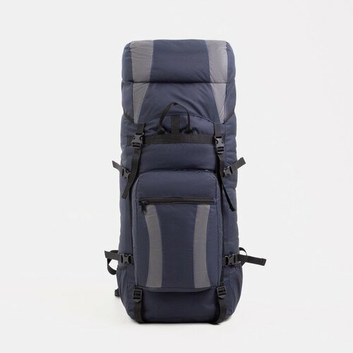 Рюкзак туристический, 90 л, отдел на шнурке, наружный карман, 2 боковые сетки, цвет синий/серый рюкзак туристический hunt024 синий 90 л