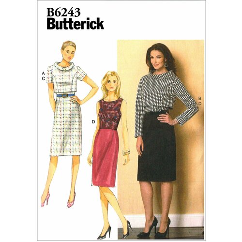 Выкройка Butterick №6243 Костюм: платье, жакет