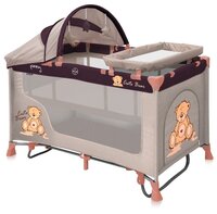 Манеж-кровать Lorelli Nanny 2 Plus Rocker beige&blue buddies