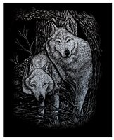 Гравюра Royal & Langnickel Лесные волки (SILF23) серебристая основа