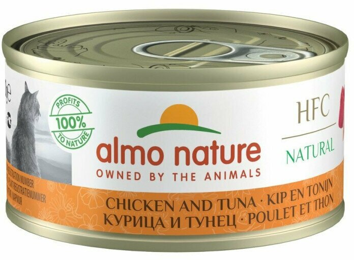 ALMO NATURE CAT LEGEND HFC для взрослых кошек с курицей и тунцом (70 гр х 24 шт) - фотография № 3