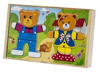 Рамка-вкладыш Мир деревянных игрушек Два медведя (Д182)