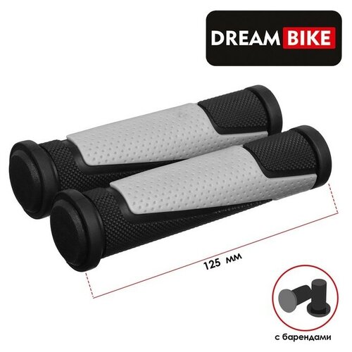 Грипсы ТероПром 7351071 125 мм Dream Bike с барендами посадочный диаметр 222 мм цвет чёрныйсерый 331₽