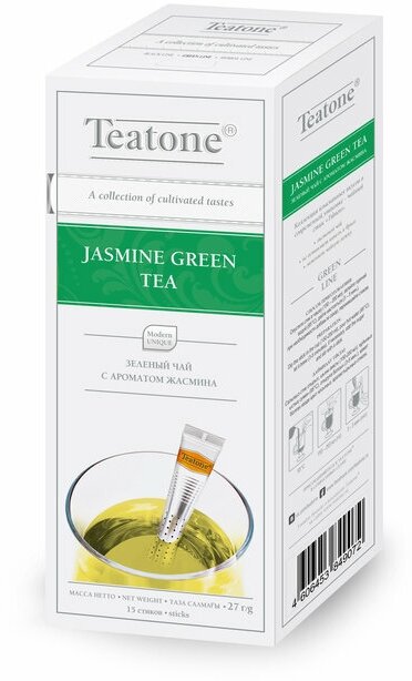 Чай зеленый Teatone с ароматом жасмина 15 пак А-Трейд - фото №17
