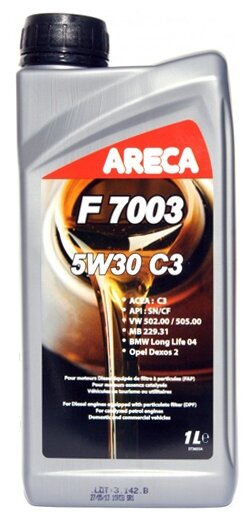 ARECA Масло моторное полностью синтетическое Areca F7003 5W30 C3 1 л. 1шт