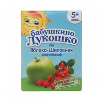 Сок осветленный Бабушкино Лукошко Яблоко-шиповник (Tetra Pak), с 5 месяцев 0.2 л