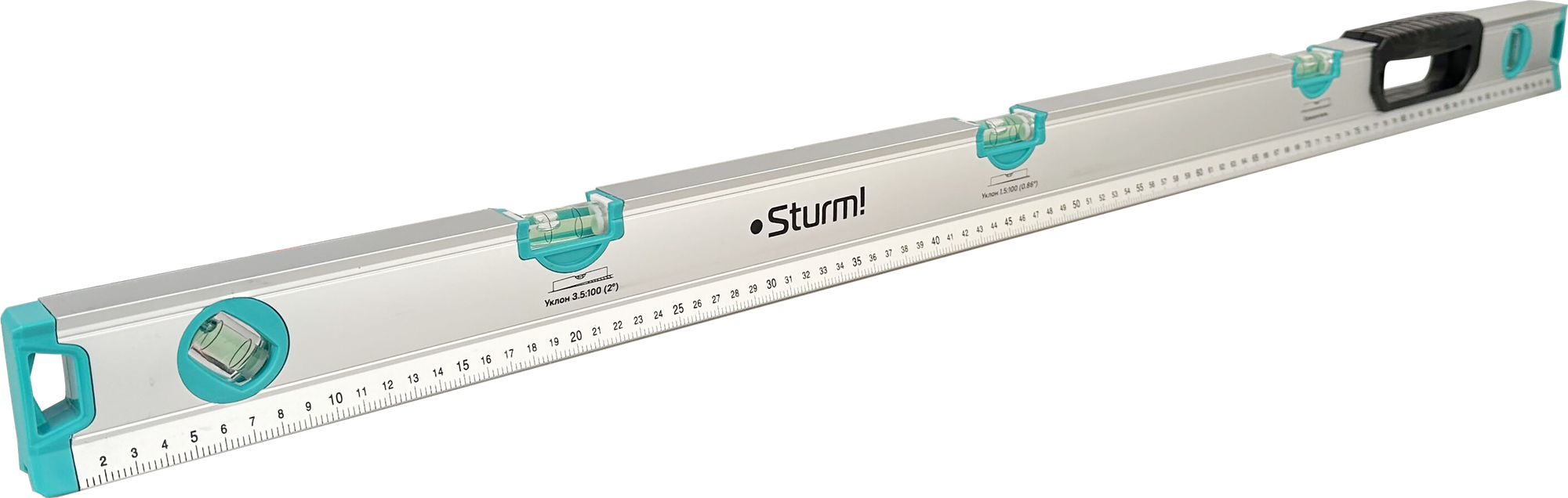 Уровень 1000мм 5 глазков углы 0/1.5/3.5/45/90° точность 1мм/м Sturm!