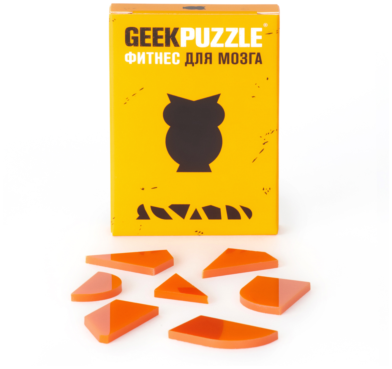 Головоломка / пазл / IQ головоломка пазл Сова (7 деталей) GEEK PUZZLE пазл на подарок