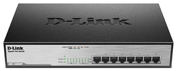 D-Link Коммутатор DGS-1008MP DGS-1008MP/B1A