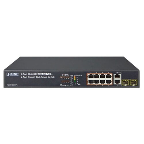 Коммутатор Planet FGSD-1008HPS h3c ls 6520 22sg si автономный источник питаниясервер ethernet поддерживающий 8 10 100 1000base t портов