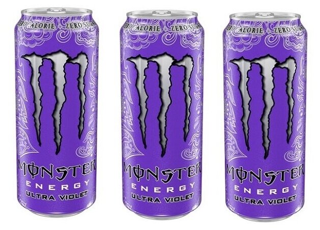 Энергетический напиток Monster Energy Ultra Violet / Монстер Ультра Виолет 3 шт 500мл