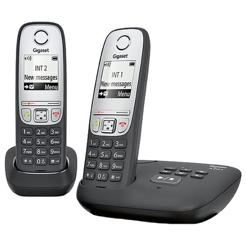 Радиотелефон Dect Gigaset A415A Duo черный (2 трубки) автооветчик, 1 шт.