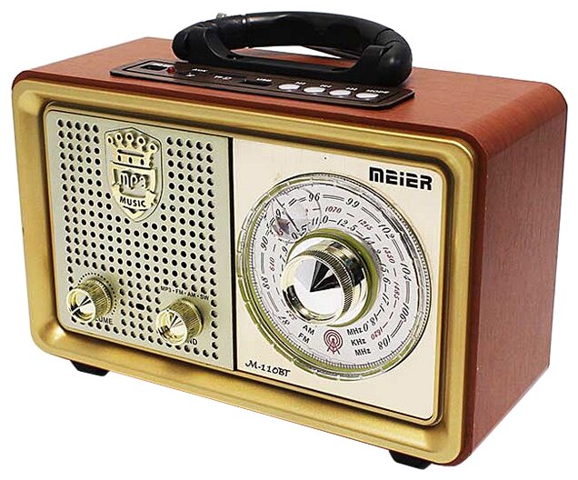Радиоприемник Meier M-110BT (Bluetooth/USB/TF/AUX in/FM/АКБ)