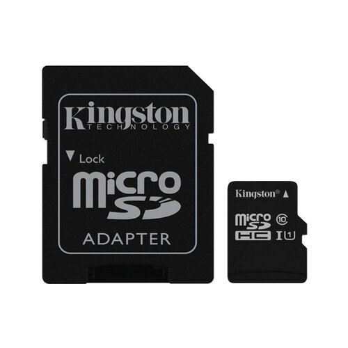 Kingston Карта памяти Micro SecureDigital 64Gb Kingston SDCS2/64GB MicroSDHC Class 10 UHS-I, SD adapter