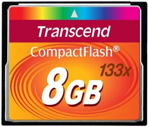 Карта памяти Transcend TS*CF133 8 GB, чтение: 20 MB/s, запись: 18 MB/s